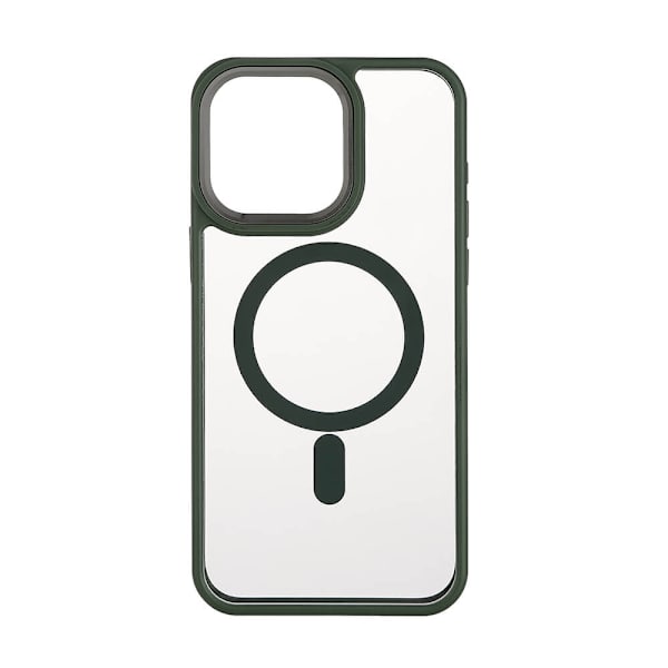 ONSALA takapuskurin läpinäkyvä suojakotelo MagSerie iPhone 15 Pro Max läpinäkyvä kotelo vihreä puskuri
