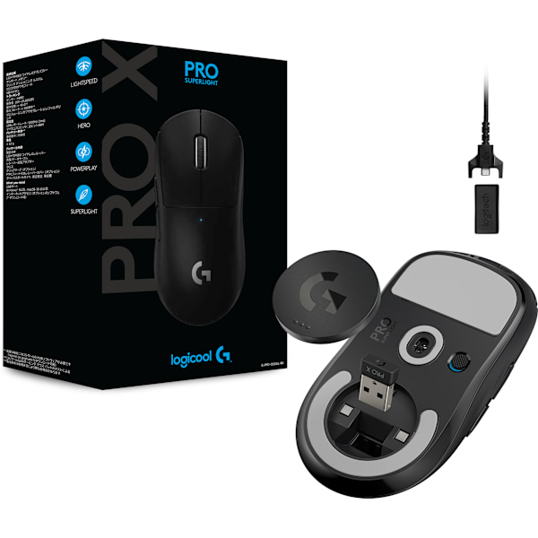 Logitech Pro X Superlight - gaming mus, sort
