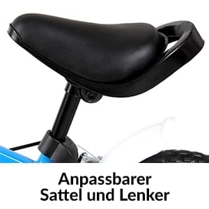Børnebalancecykel, 10" stålstel, blå