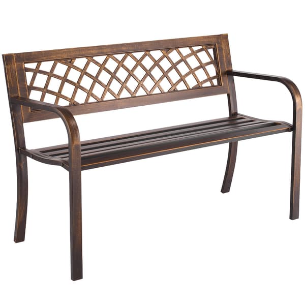 Utomhusbänk 122 cm, kolstålsram, väderbeständig