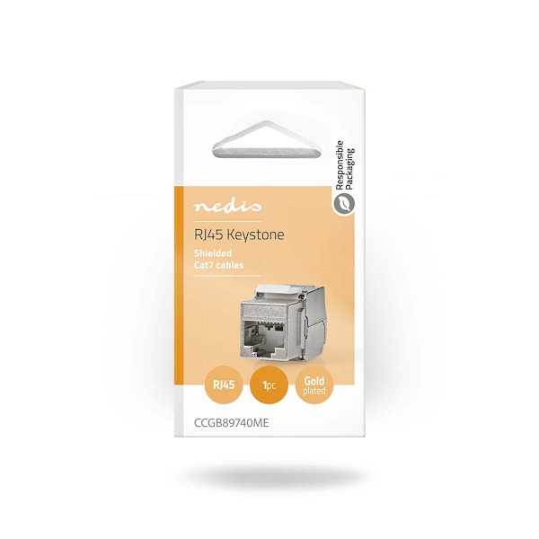 Keystone | CAT7 | RJ45 Naaras | S/FTP | Metalli | Laatikko