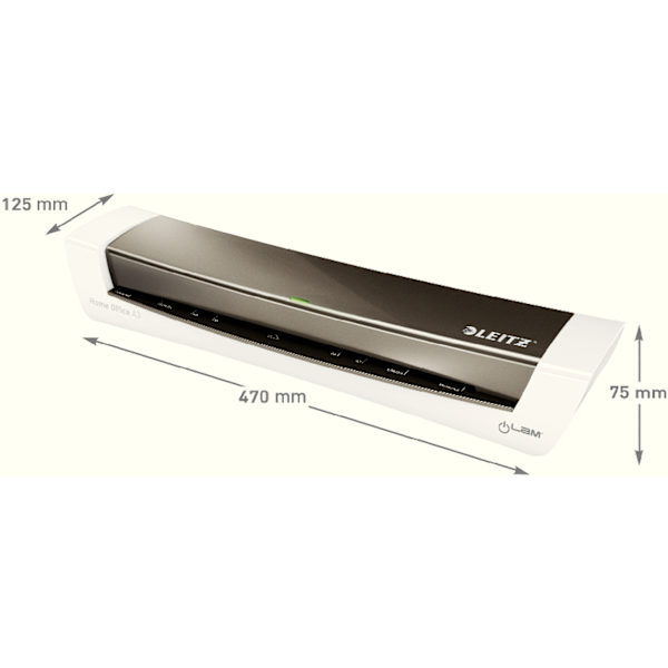 Leitz iLAM Home Office A3 - laminator, mörkgrå