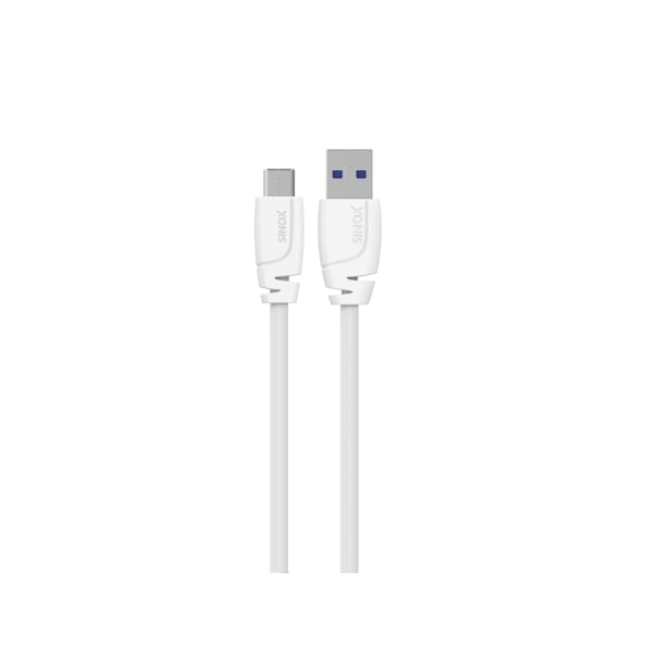 Sinox PRO USB C til USB A-kabel. 2 m. Hvid