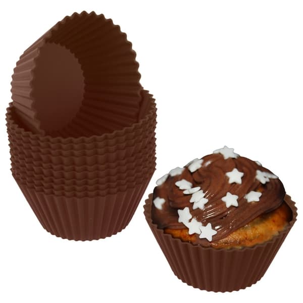 Silikonformar för Muffins - Set om 12 Flexibla och Tåliga