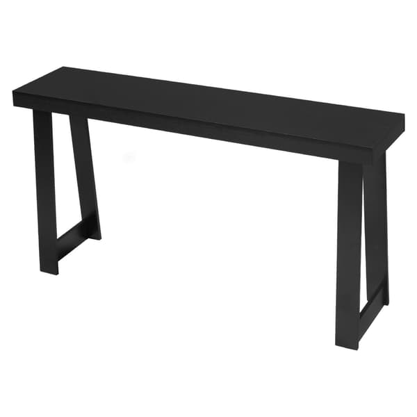 Konsolbord 140 cm, Smalt Sort Sofabord Med Hylde
