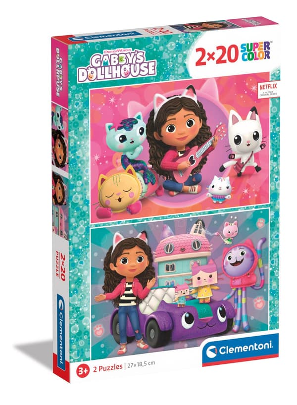Gabbys dockhuspussel med 2x20 bitar för barn 3+