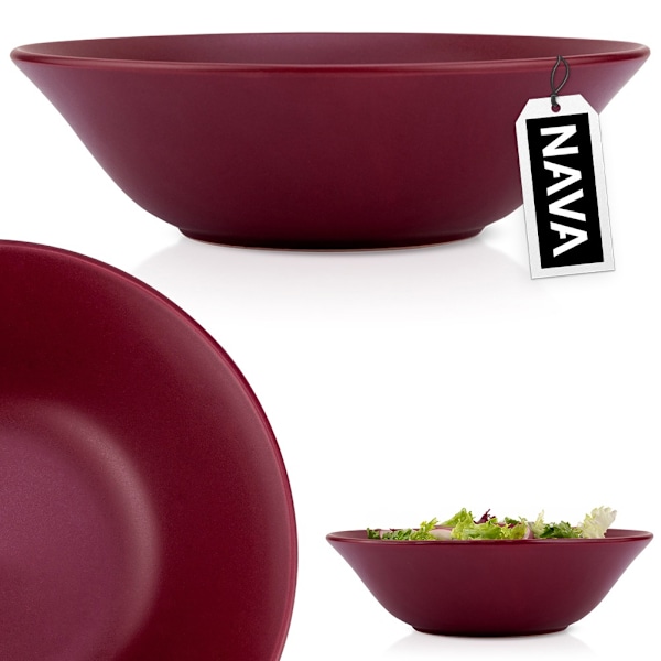 Keraaminen salaattikulho, viininpunainen, SOHO, 23,5 cm, 1,1 l