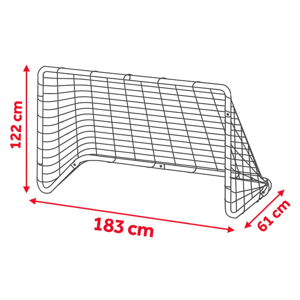 Fodboldmål 183 x 122 x 61cm NS-492 sort