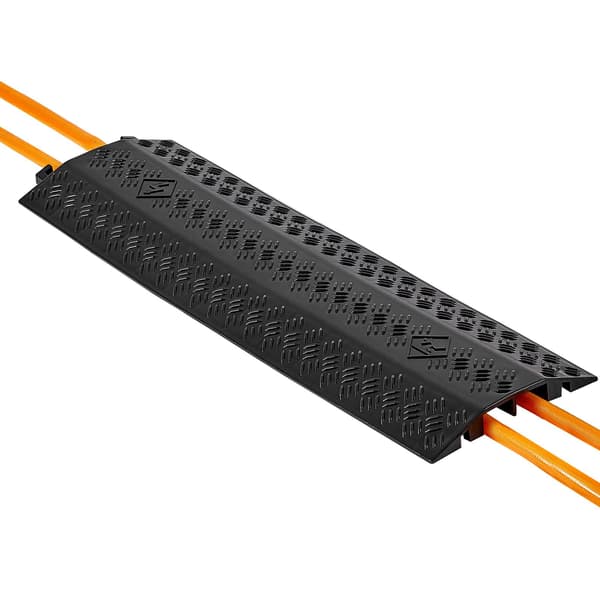 Kabelskyddsramp, 2-kanalig 7 000 kg, 3-pack
