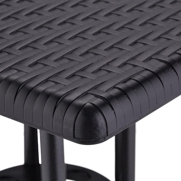 Havebord i sort rattan look