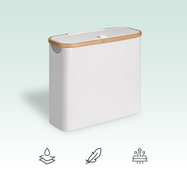 Firkantet toiletrulleholder i stof – Rummer 12 ruller