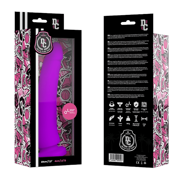 Delta Club - Lelut Lilac Dildo Medical Silicone 20 cm -O- 4 cm