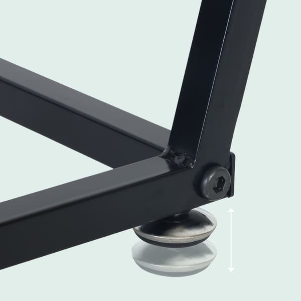 C-formet sidebord, 2-lags, metalstel