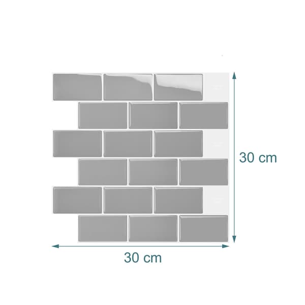 Selvklæbende 3D-vægfliser, 30x30 cm, nem montering