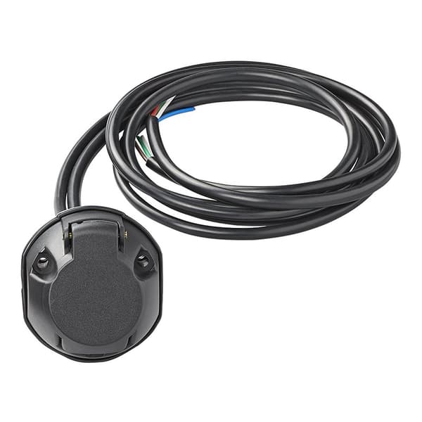Forkablet fatningssamling 7+1-benet PVC + 1,50 M kabel 8 ledninger