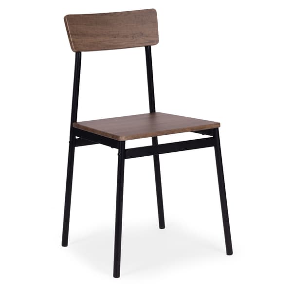 Matbordsset med 4 stolar, MDF och stål