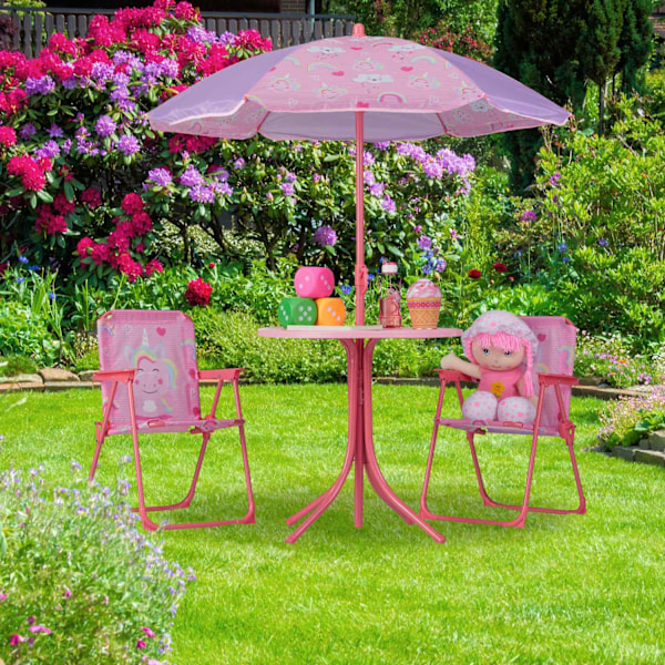 Camping Siddegruppe for børn med parasol