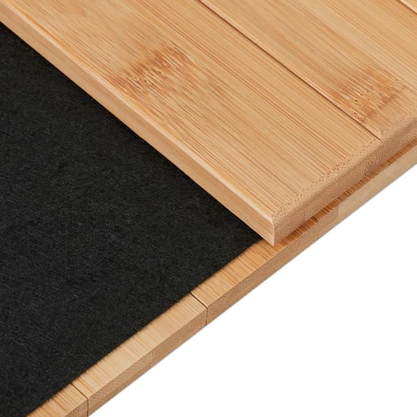Bambu soffbricka med underlägg och sidofickor