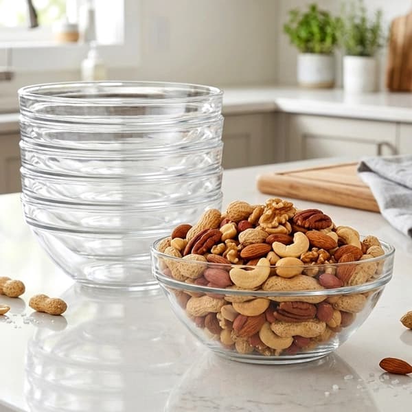 Glasskålesæt, 17 cm, 830 ml, 6 dele