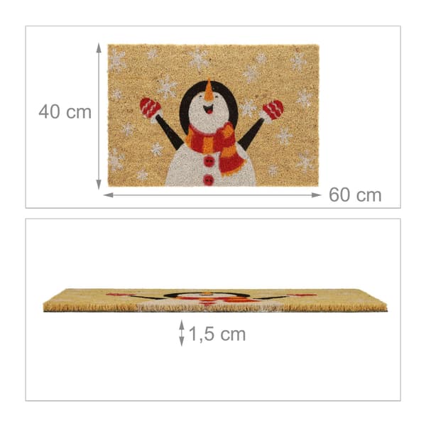 Dörrmatta kokosfiber snögubbe