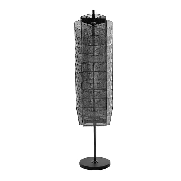 Roterende brochuredisplaystativ, metalnet med 30 lommer, A4