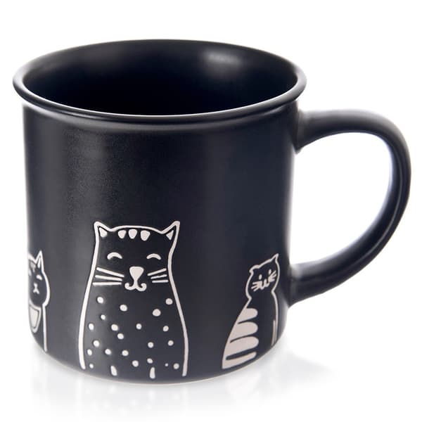 Keramisk krus sorte katte 500 ml