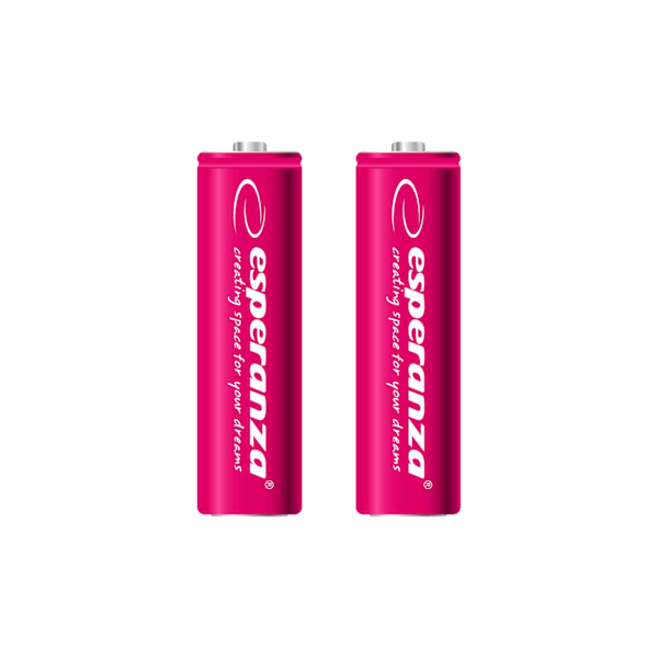 Esperanza ladattavat akut Ni-Mh Aa 2000Mah 2kpl. Punainen