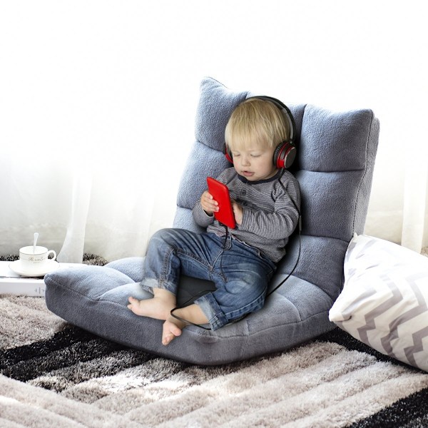 Lattiatuoli Taitettava Lazy Sohva Lazy Tatami Lattiatyyny musta/harmaa/kahvinharmaa