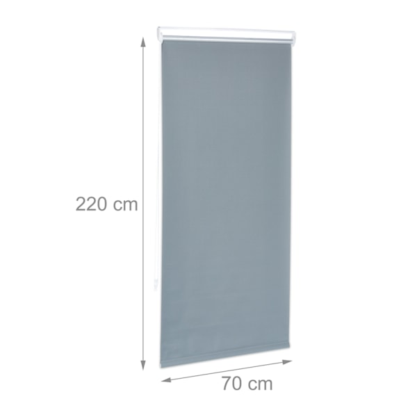 Grå termisk rullgardin 220 cm lång