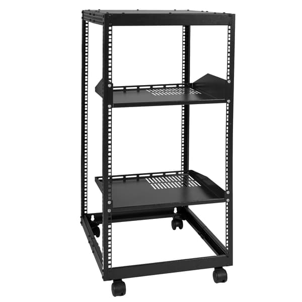 20U serverrack med öppen ram, 4-pelare, 23–40 tum djup
