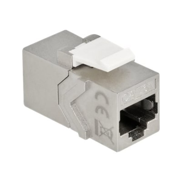 Delock - Modulär insats (koppling) - CAT 6a - STP - RJ-45 - vit, silver