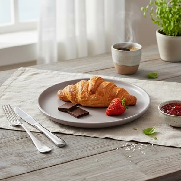 Keramisk desserttallrik, grå, 20,5 cm, diskmaskinssäker