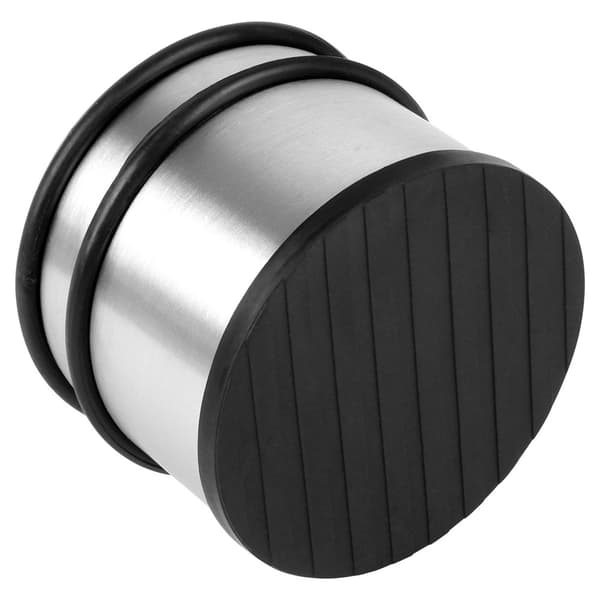 Dørstopper i rustfrit stål, sølv, 9,5 cm