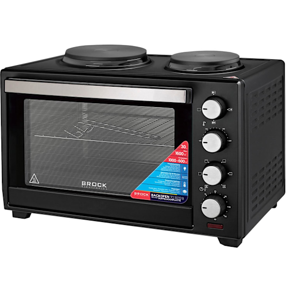 Ugn med kokplattor TO 3002 B 30L, 1600W