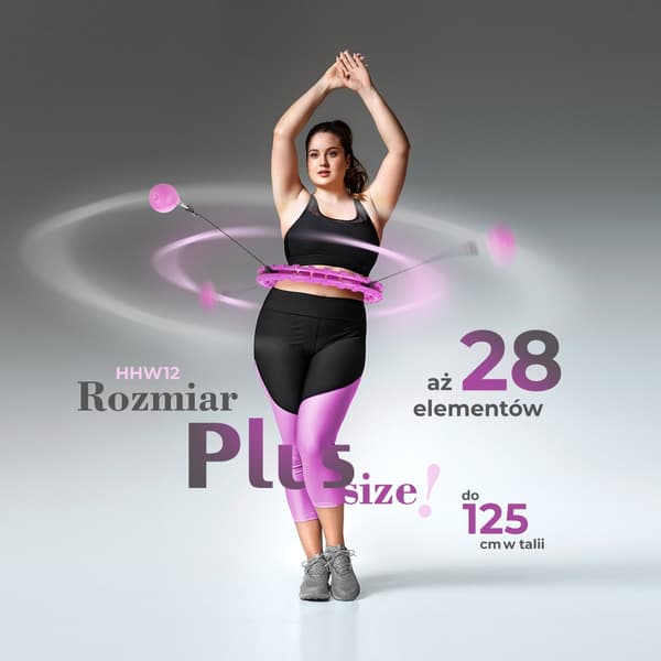 Viktad Hula Hoop, Violet, Plus Size, Midjestöd