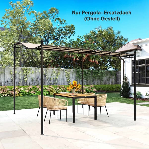 Pergola udskiftningsbaldakin, 3x3m, vandafvisende polyester