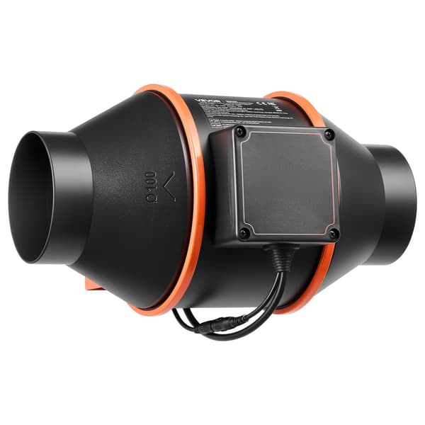 Inline-kanalventilator 4 tommer, 205 CFM EC-motor, app-styring