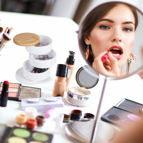 Makeup opbevaring med 3 rum