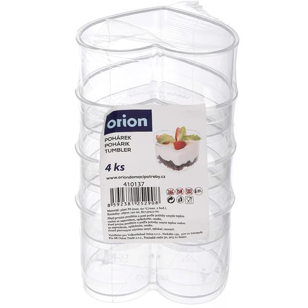 Hjerteformede dessertkopper, 130 ml, sæt med 4