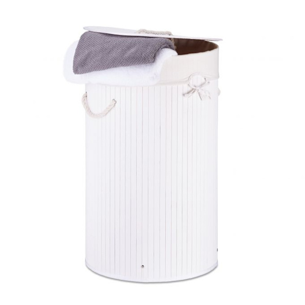Pyykkikori bambu pyöreä