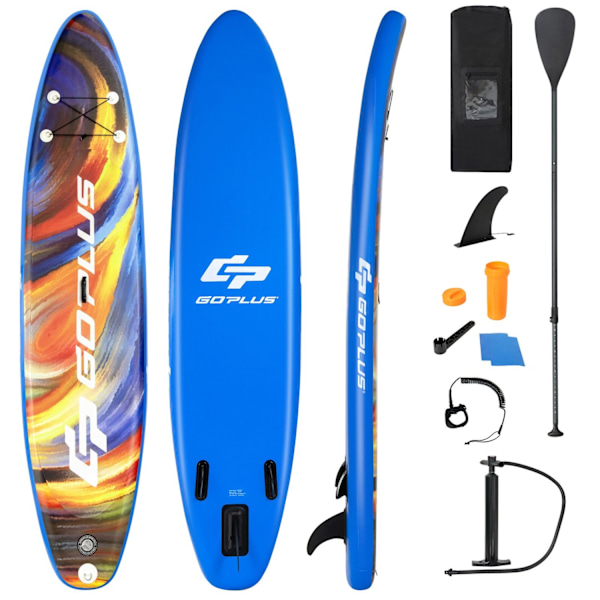 Uppblåsbar stand up surfbräda breddad bräda 320 x 76 x 15 cm stjärnhimmel mönster färgglad