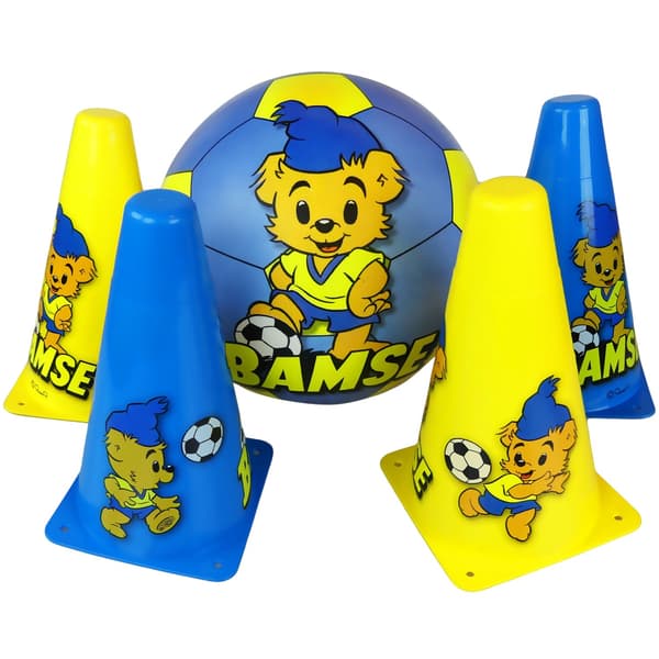 Bamse fodboldsæt med kegler