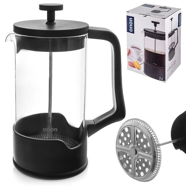 Kaffe- og testempelmaskine, glas, 1 l