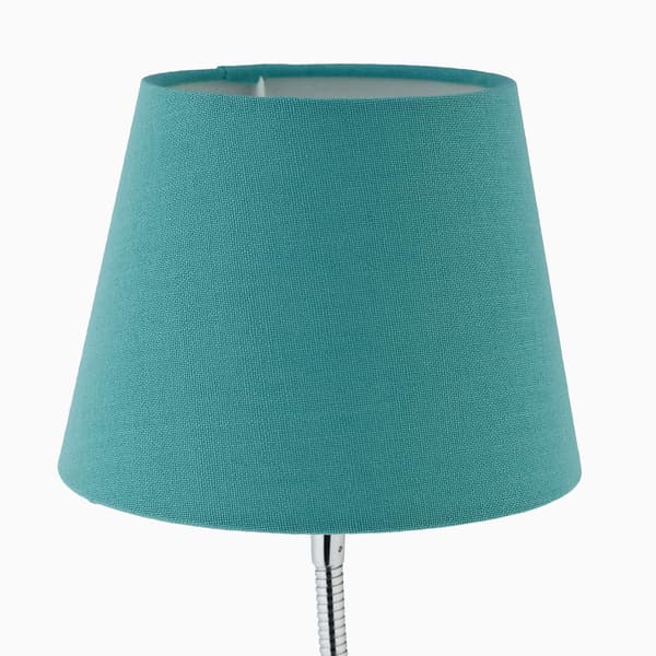 Fleksibel bordlampe med stofskærm