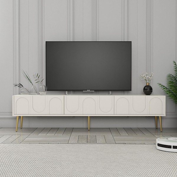 TV-enhet Lyon 43 - Kräm, guld
