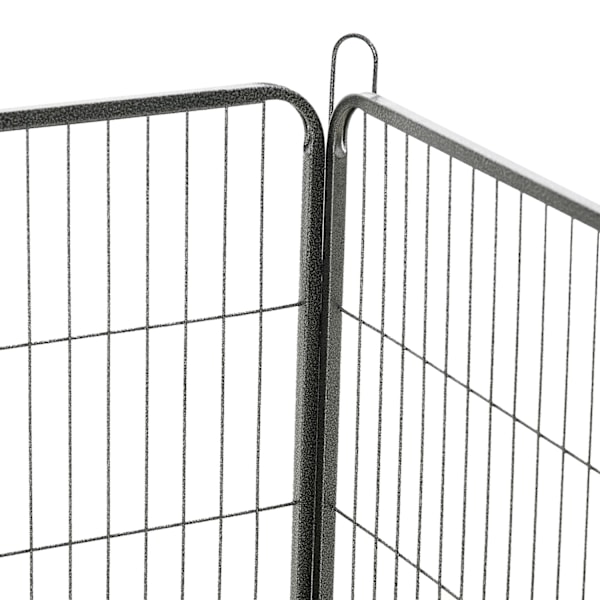 Valpkör utomhus, 60H cm, 16 segment, lekhage för husdjur, valpstaket, lekhage, anpassningsbar, med 2 dörrar, stål