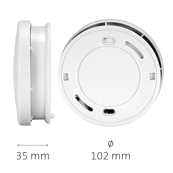 Rökdetektor 2-pack, 10 års batteritid, vit