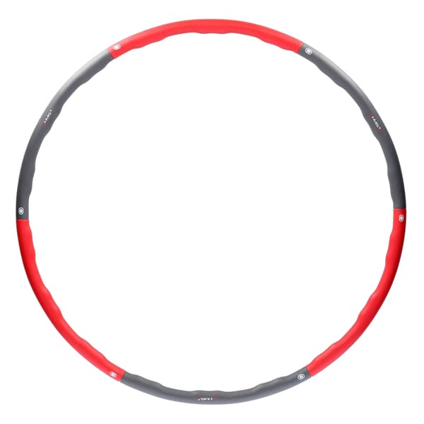 Hula Hoop 100cm, puna-harmaa kuntorengas