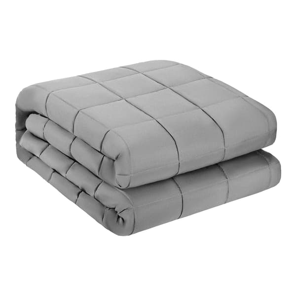 King size viktfilt 9 kg, kylande glaspärlor, grå