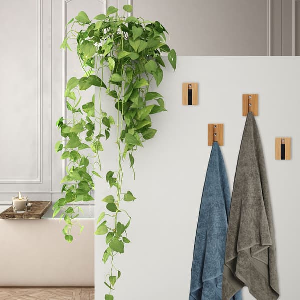 Foldbare vægkrogesæt, bambus, pladsbesparende design